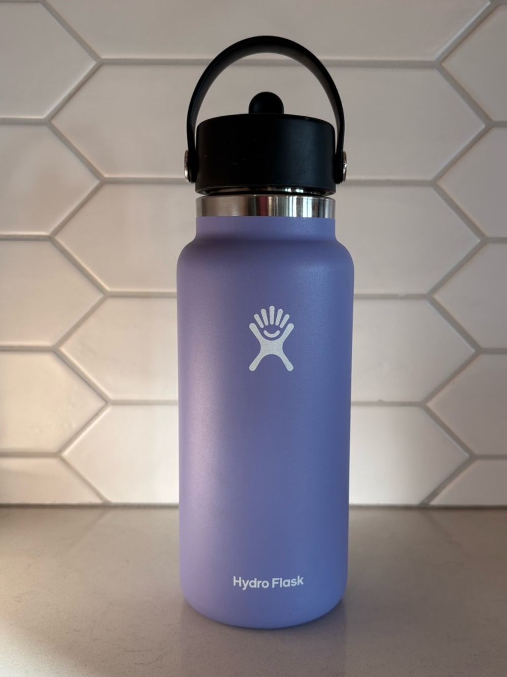 32oz Hydro Flask Lavender Purple Insulated Bottle with Cap